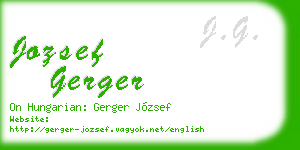 jozsef gerger business card